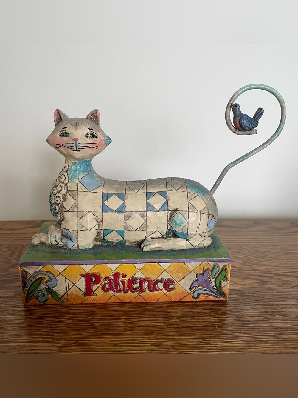 Jim Shore Heartwood
Creek Cat & Blue Bird Figurine “Patience”